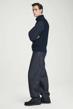 Hot COS RIBBED WOOL TANK NAVY