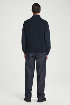 Hot COS RIBBED WOOL TANK NAVY
