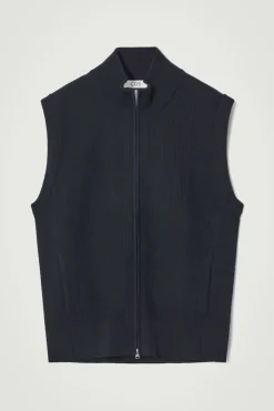Hot COS RIBBED WOOL TANK NAVY