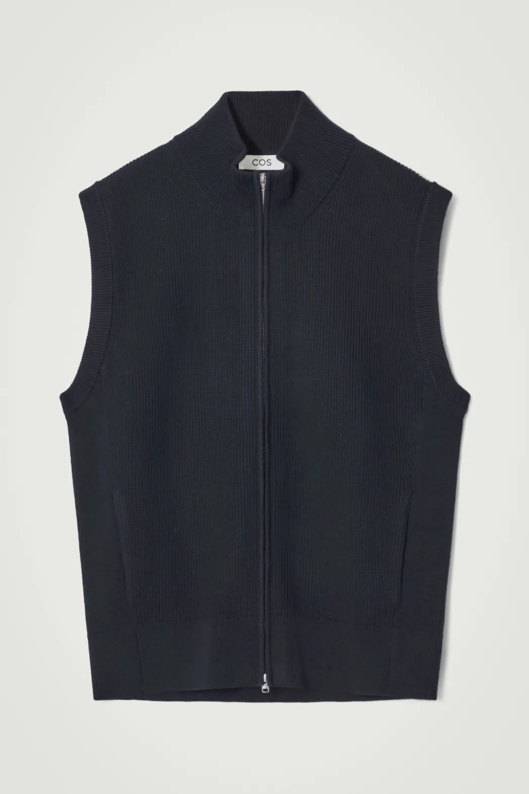 Hot COS RIBBED WOOL TANK NAVY