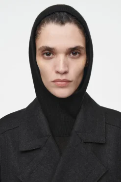 Clearance COS RIBBED WOOL-CASHMERE BALACLAVA BLACK