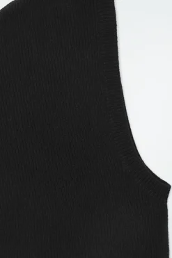 Clearance COS RIBBED WOOL-CASHMERE BALACLAVA BLACK