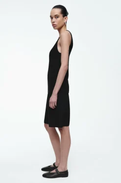 Sale COS RIBBED-KNIT BERMUDA SHORTS BLACK