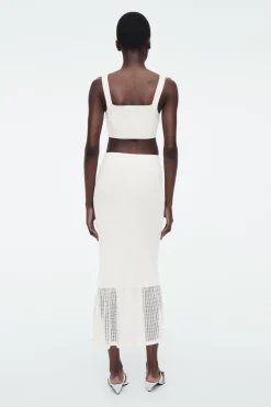 Discount COS RIBBED-KNIT BRALETTE IVORY