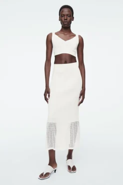 Discount COS RIBBED-KNIT BRALETTE IVORY