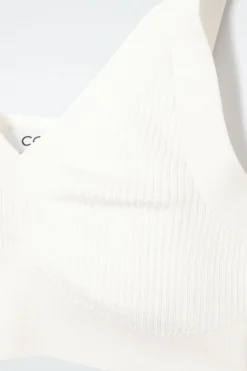 Discount COS RIBBED-KNIT BRALETTE IVORY