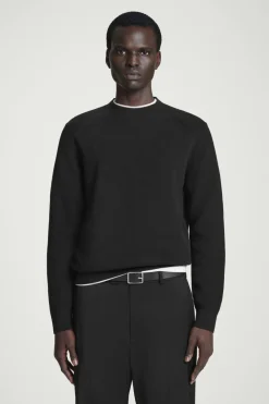 Hot COS RIBBED-KNIT SWEATER BLACK