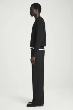 Hot COS RIBBED-KNIT SWEATER BLACK