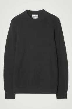 Hot COS RIBBED-KNIT SWEATER BLACK