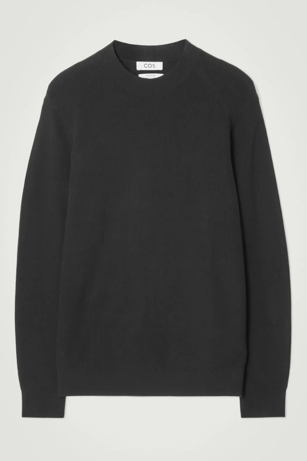Hot COS RIBBED-KNIT SWEATER BLACK