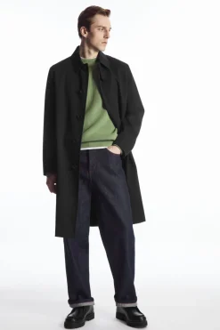 Sale COS RIBBED-KNIT SWEATER KHAKI GREEN