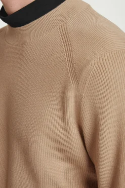 Discount COS RIBBED-KNIT SWEATER BEIGE