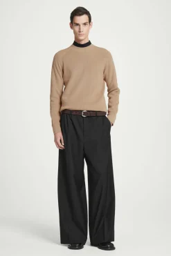 Discount COS RIBBED-KNIT SWEATER BEIGE