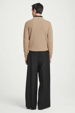 Discount COS RIBBED-KNIT SWEATER BEIGE