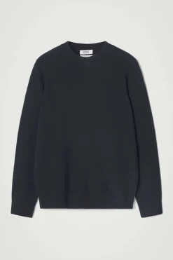 Sale COS RIBBED-KNIT SWEATER NAVY