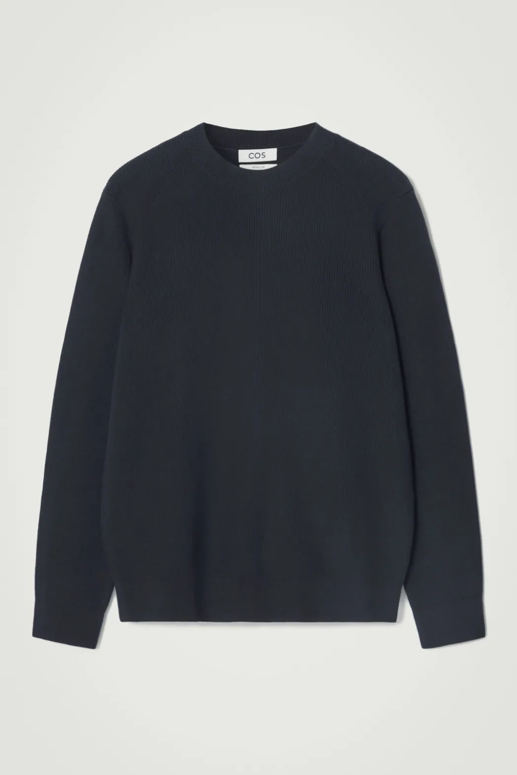 Sale COS RIBBED-KNIT SWEATER NAVY