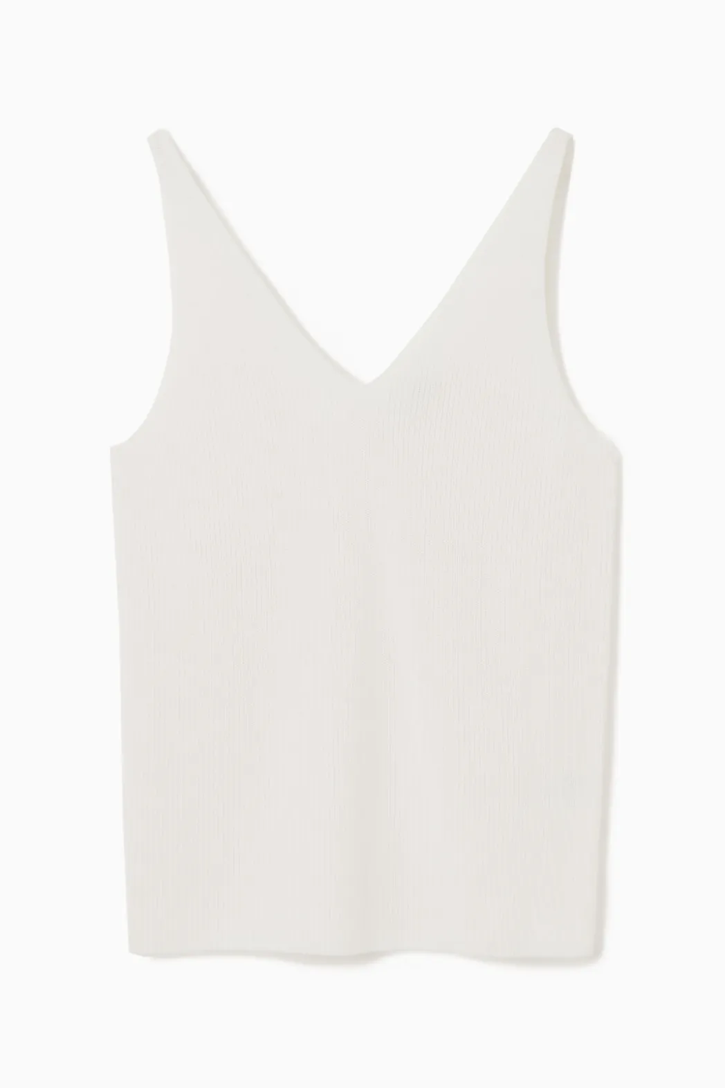 Hot COS RIBBED-KNIT TANK TOP WHITE