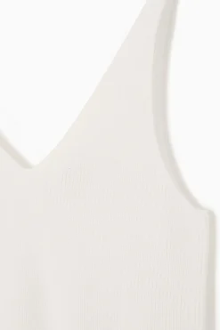 Hot COS RIBBED-KNIT TANK TOP WHITE