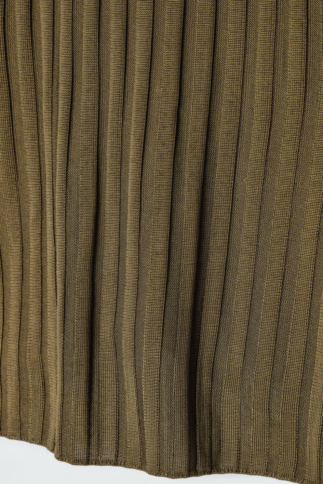 COS RIB-KNIT LONG-SLEEVED TOP BROWN