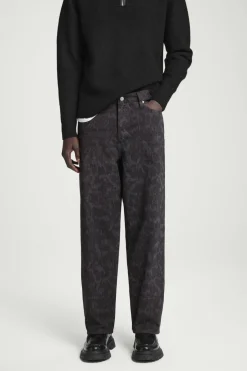 Hot COS RIDER LASERED WIDE-LEG JEANS BLACK