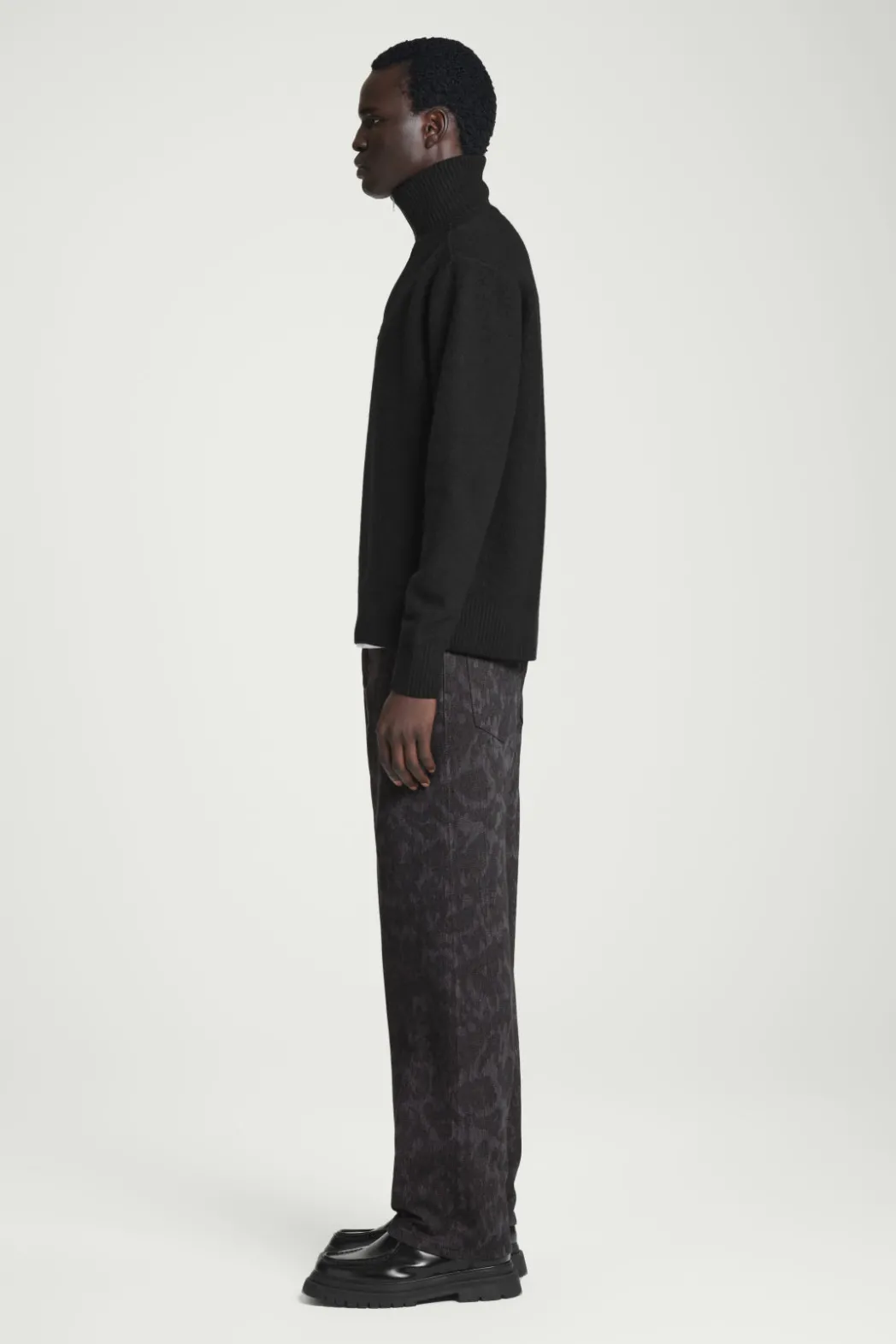 Hot COS RIDER LASERED WIDE-LEG JEANS BLACK