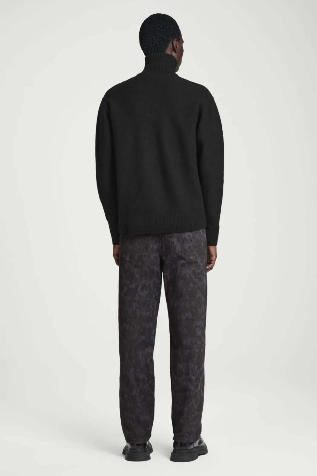 Hot COS RIDER LASERED WIDE-LEG JEANS BLACK
