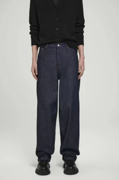 New COS RIDER SELVEDGE WIDE-LEG JEANS RAW INDIGO