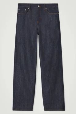 New COS RIDER SELVEDGE WIDE-LEG JEANS RAW INDIGO