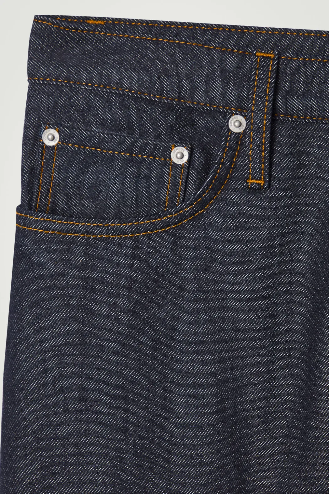 New COS RIDER SELVEDGE WIDE-LEG JEANS RAW INDIGO