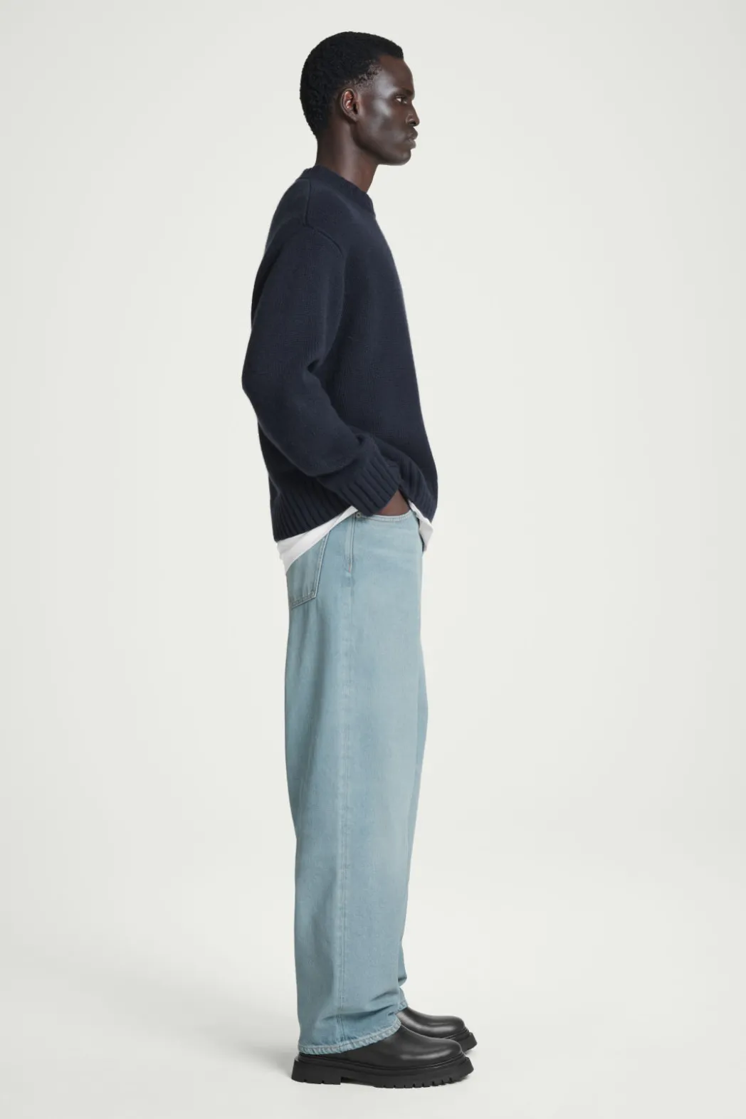 Sale COS RIDER WIDE-LEG JEANS DUSTY BLUE
