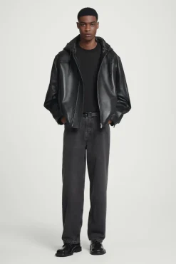 Sale COS RIDER WIDE-LEG JEANS WASHED BLACK