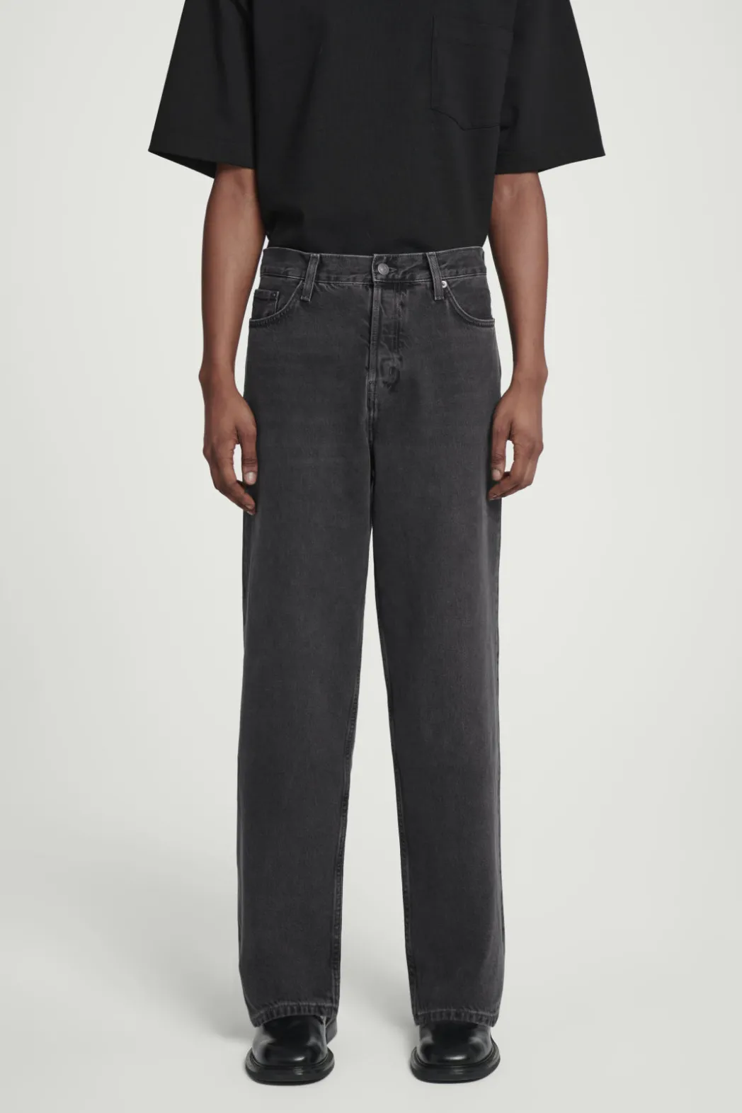 Sale COS RIDER WIDE-LEG JEANS WASHED BLACK