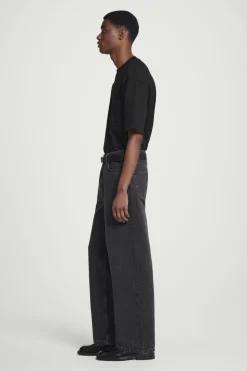 Sale COS RIDER WIDE-LEG JEANS WASHED BLACK