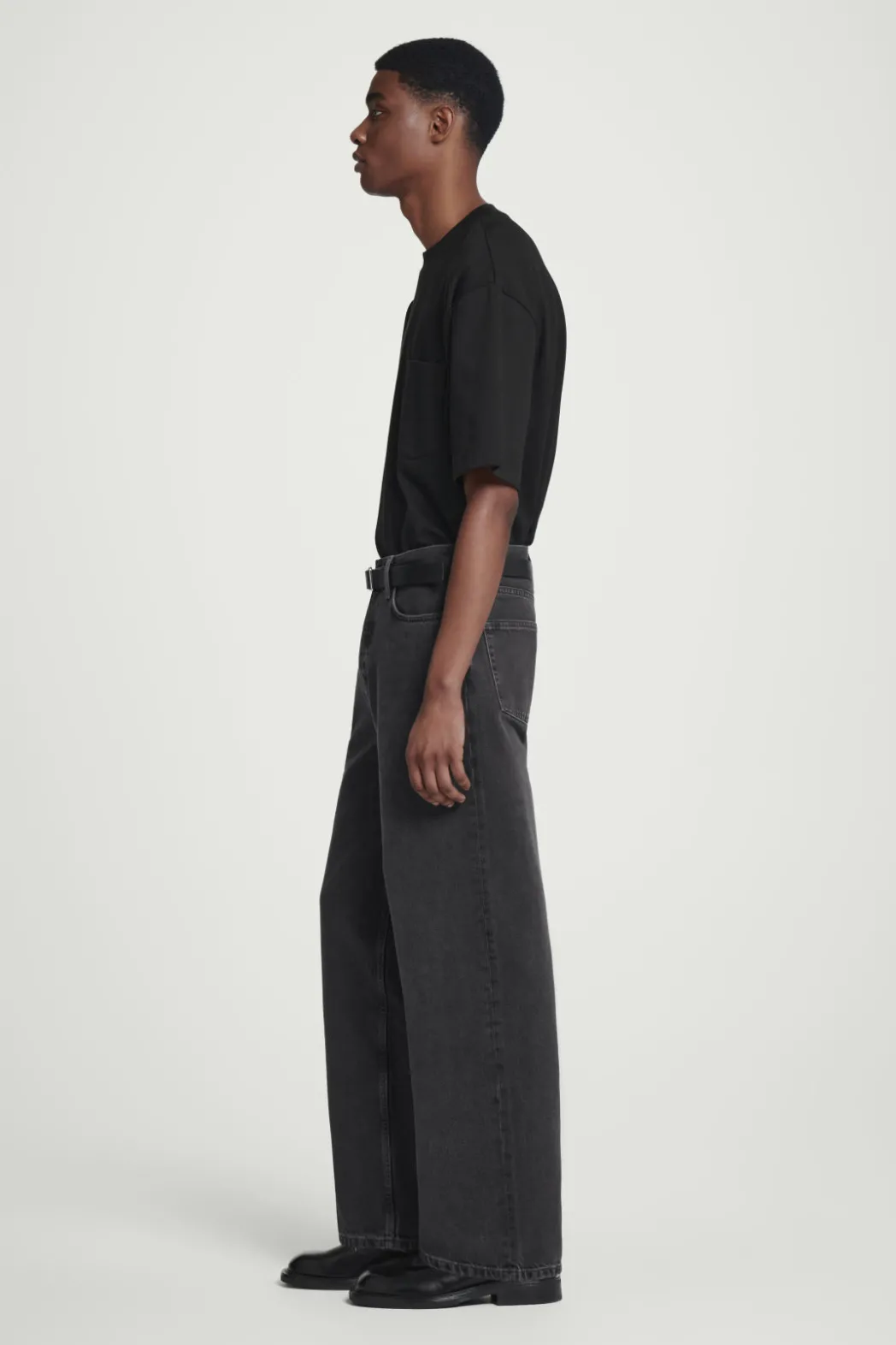 Sale COS RIDER WIDE-LEG JEANS WASHED BLACK