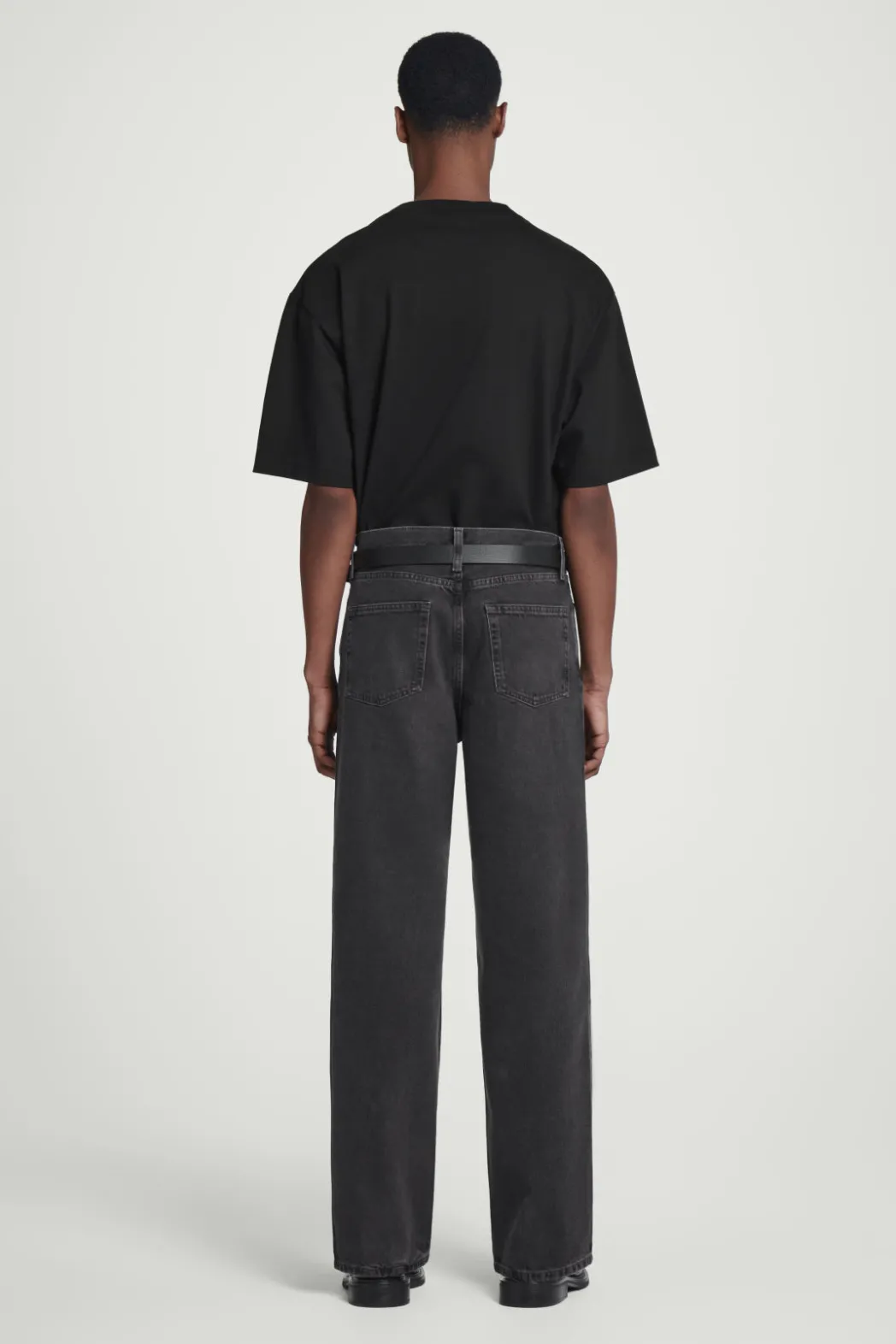 Sale COS RIDER WIDE-LEG JEANS WASHED BLACK