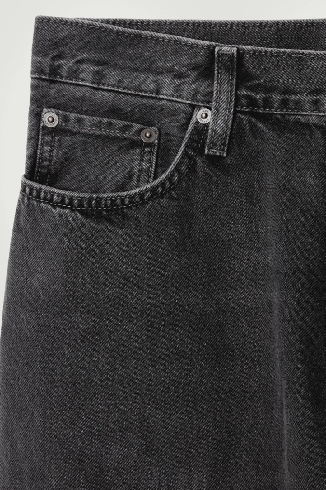 Sale COS RIDER WIDE-LEG JEANS WASHED BLACK