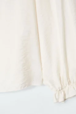 Hot COS RUFFLED HIGH-NECK BLOUSE OFF-WHITE