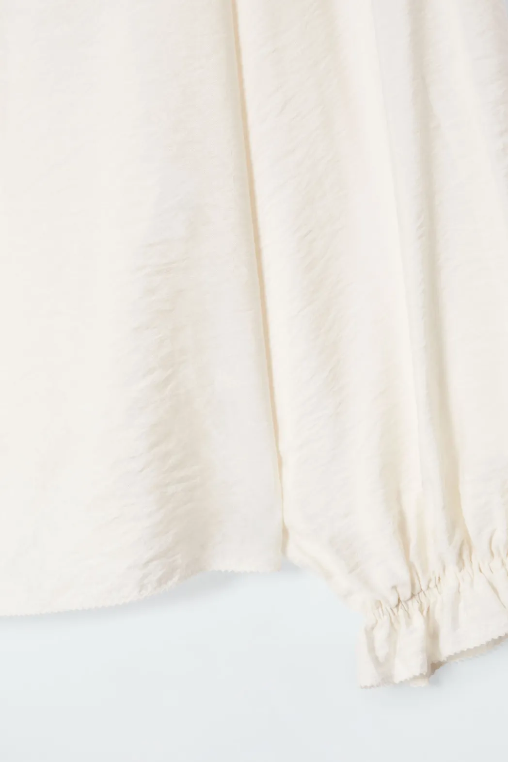 Hot COS RUFFLED HIGH-NECK BLOUSE OFF-WHITE