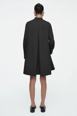 Hot COS RUFFLED SWING MINI DRESS BLACK