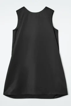Best COS SATIN RACER-NECK MINI DRESS BLACK
