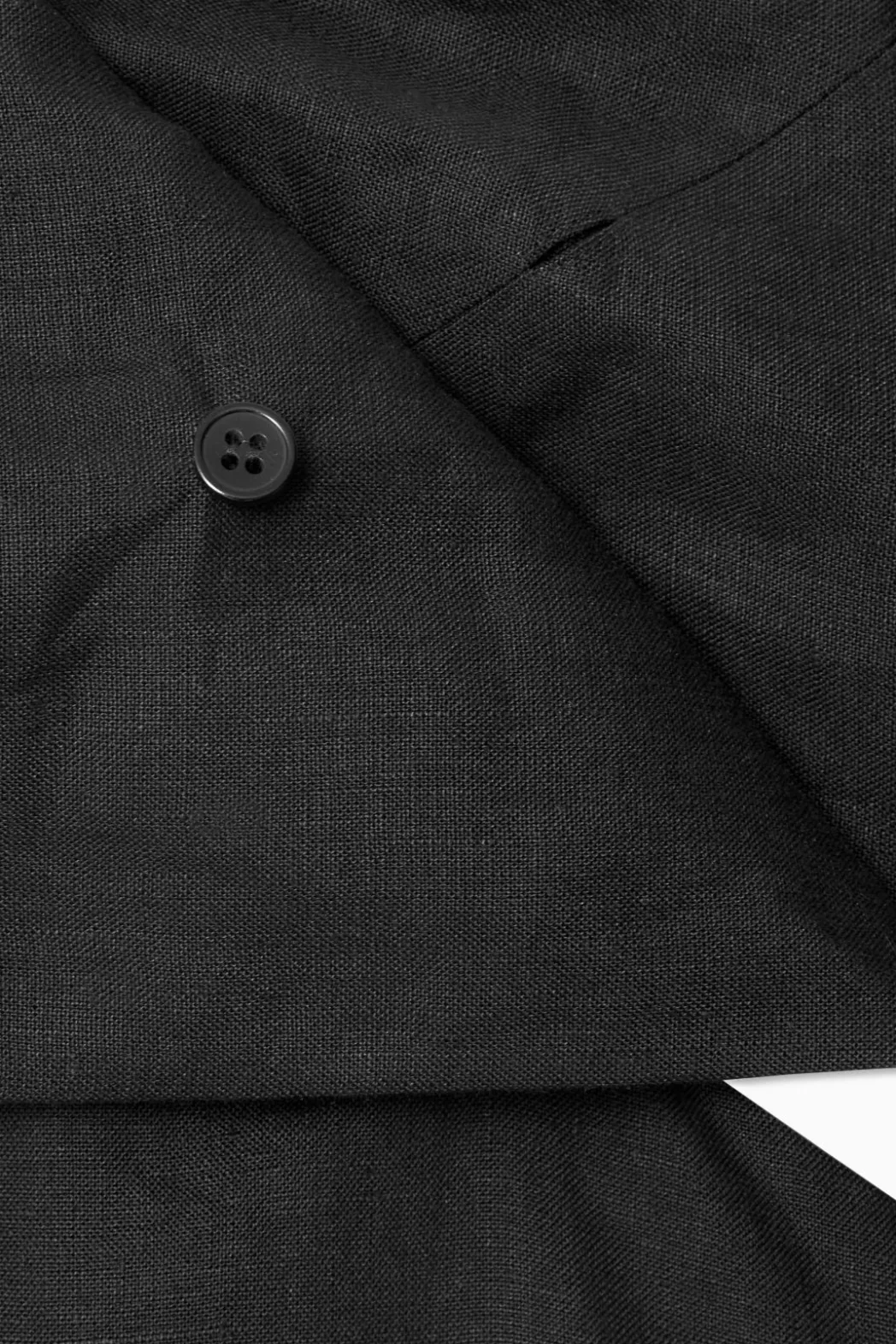 Online COS SCARF-DETAIL LINEN DRESS BLACK