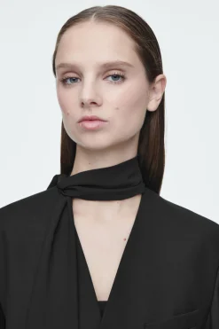 Hot COS SCARF-DETAIL WOOL BLAZER BLACK