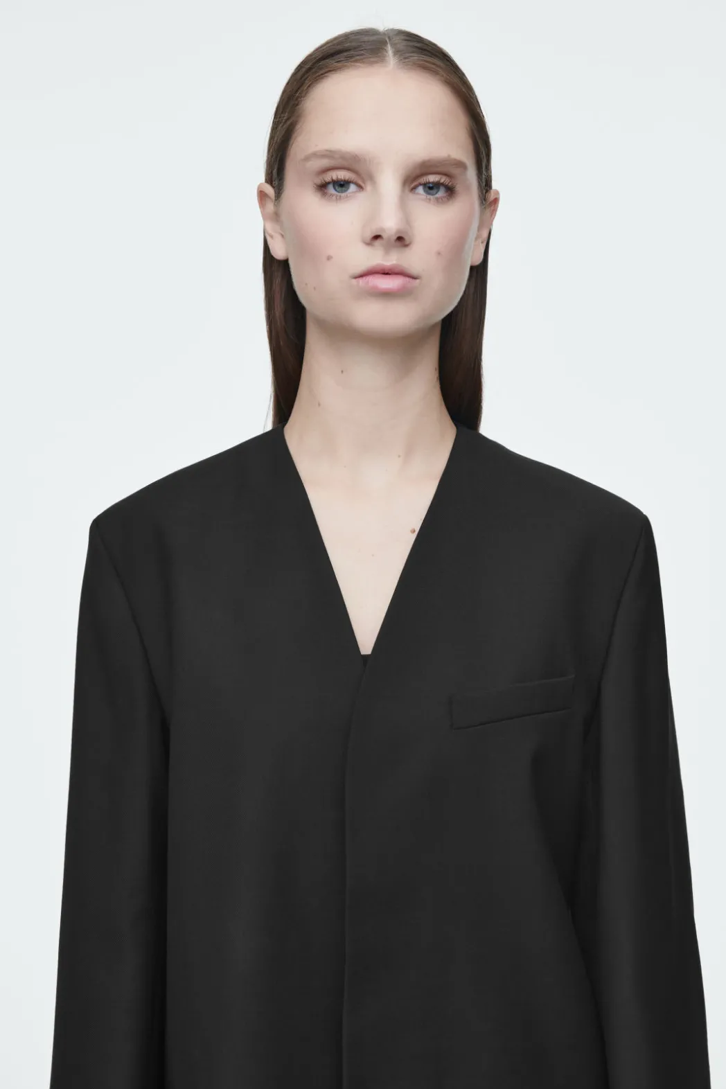 Hot COS SCARF-DETAIL WOOL BLAZER BLACK