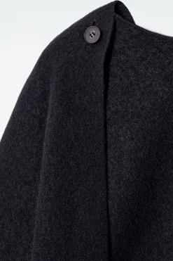 Sale COS SCARF-DETAIL WOOL CAPE NAVY