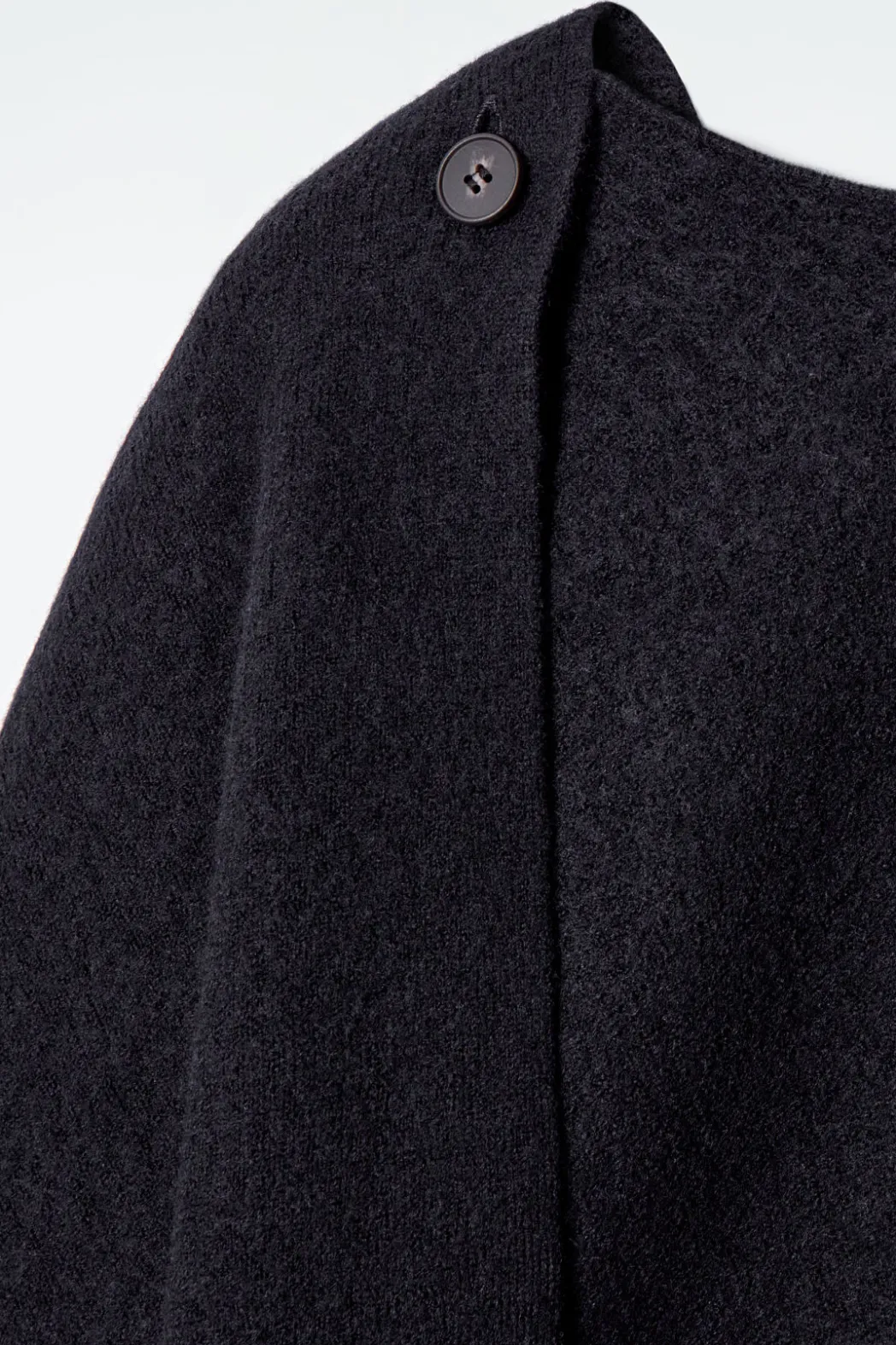 Sale COS SCARF-DETAIL WOOL CAPE NAVY
