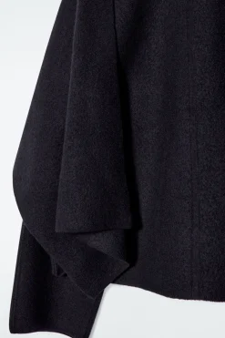 Sale COS SCARF-DETAIL WOOL CAPE NAVY