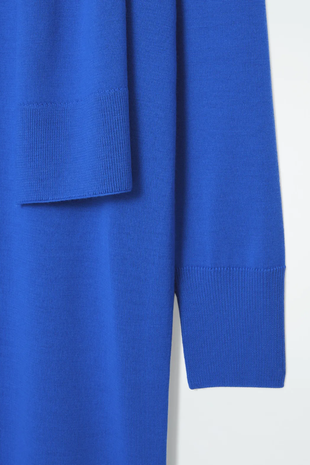 Clearance COS SCARF-DETAIL WOOL MAXI DRESS BLUE