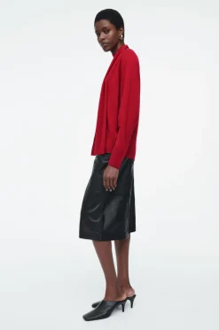 Hot COS SCARF-DETAIL WOOL TURTLENECK SWEATER RED