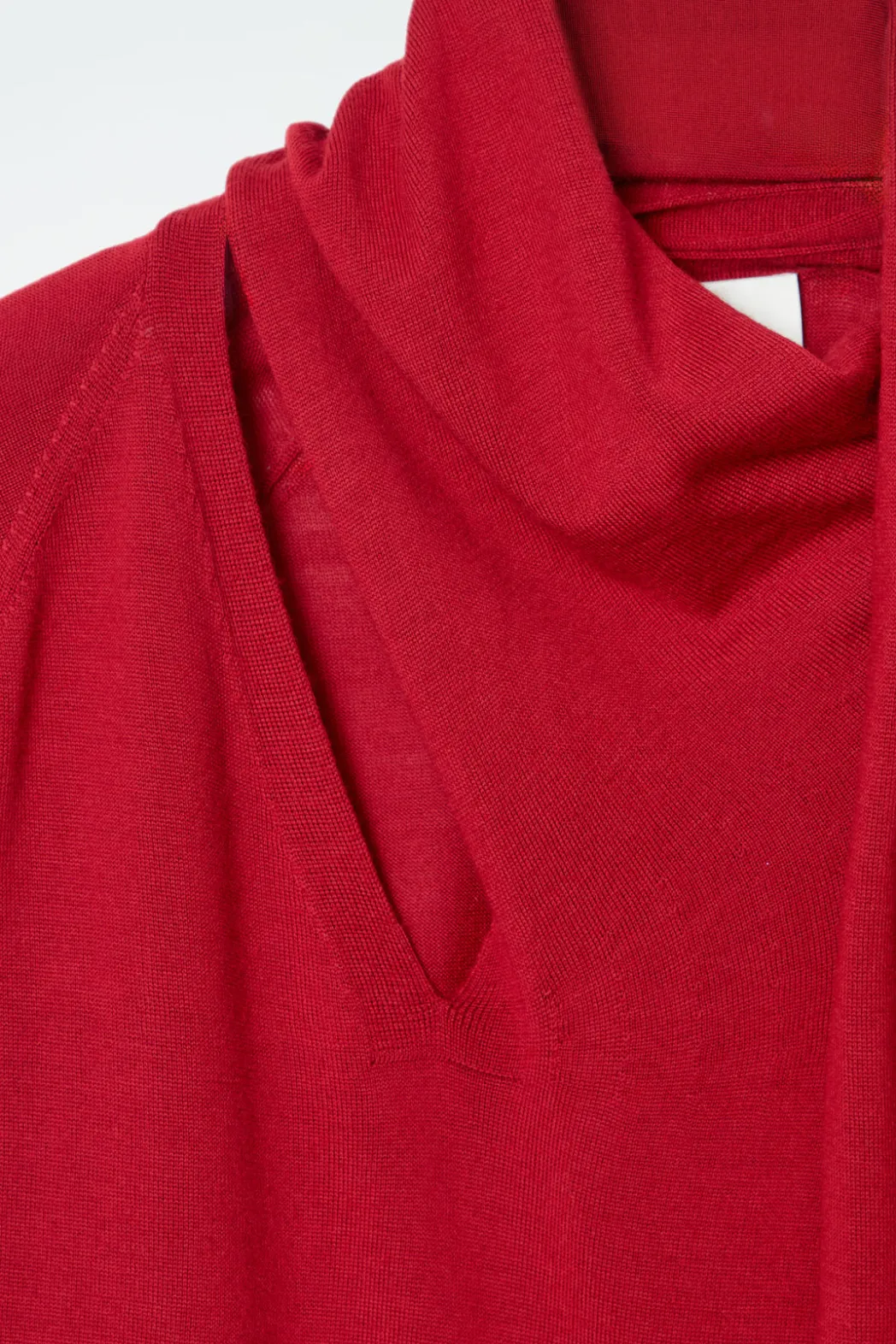 Hot COS SCARF-DETAIL WOOL TURTLENECK SWEATER RED