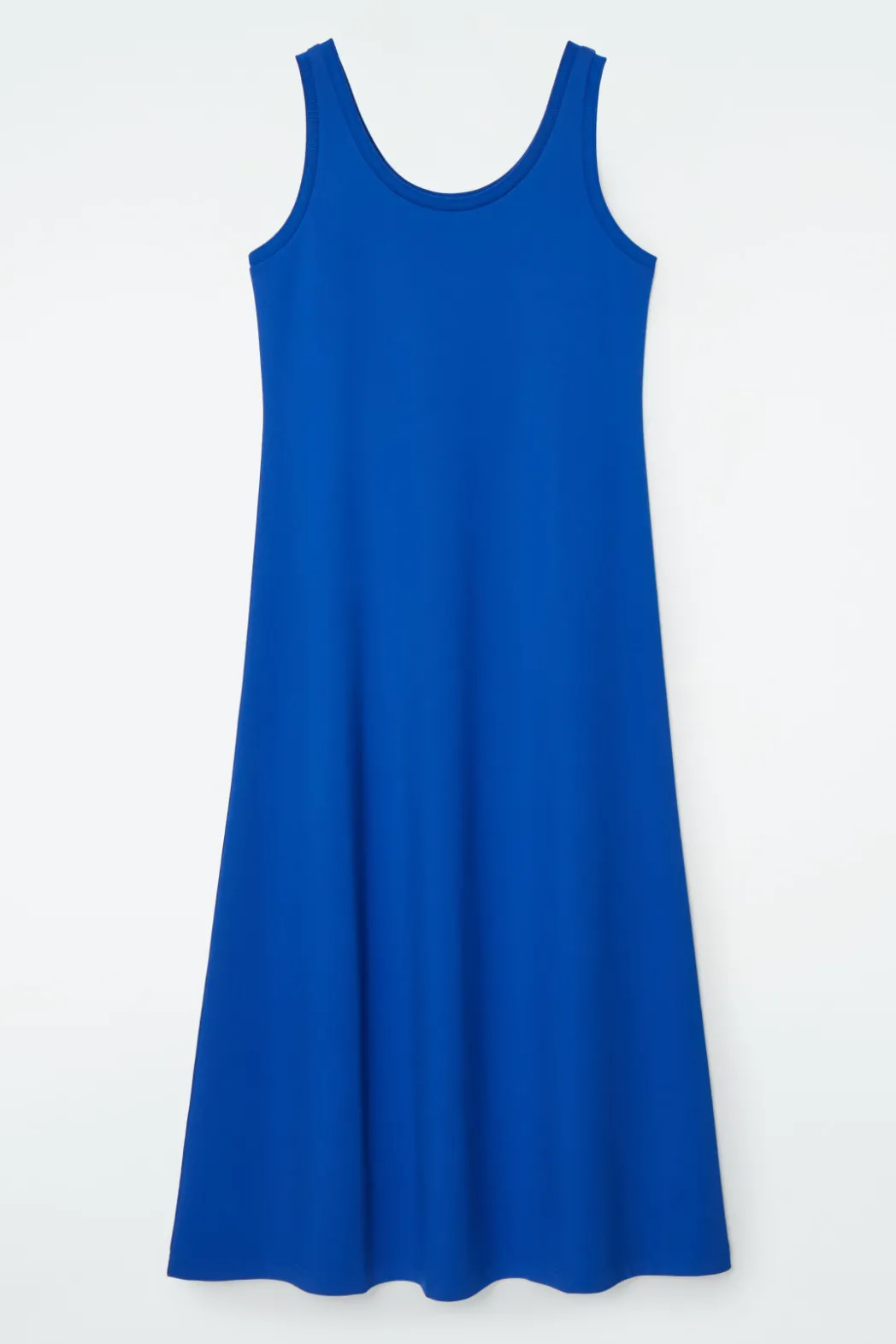 Outlet COS SCOOP-NECK JERSEY MIDI DRESS BLUE